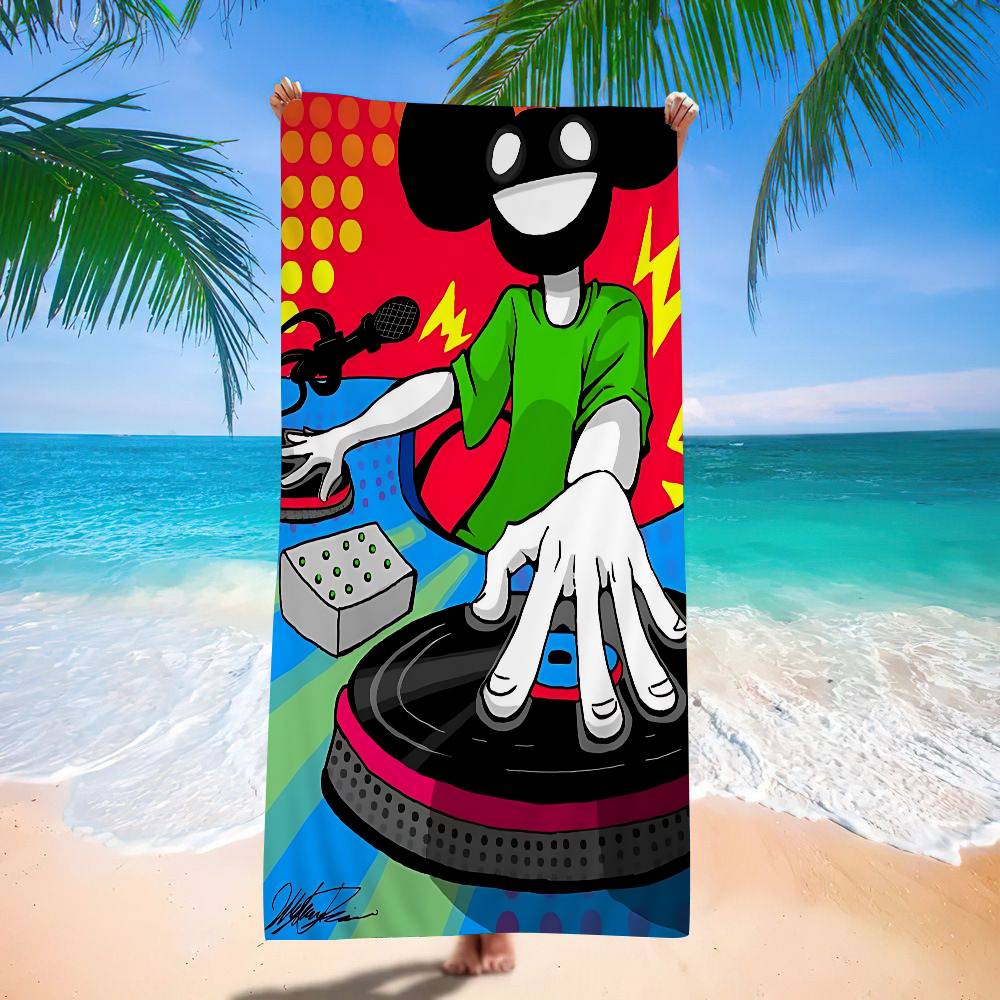 D-Deadmau5 DJ Big Microfiber Beach Towels Quick Dry Towel Sand Beach Towels Pool Towel For Travel Swim Pool Yoga