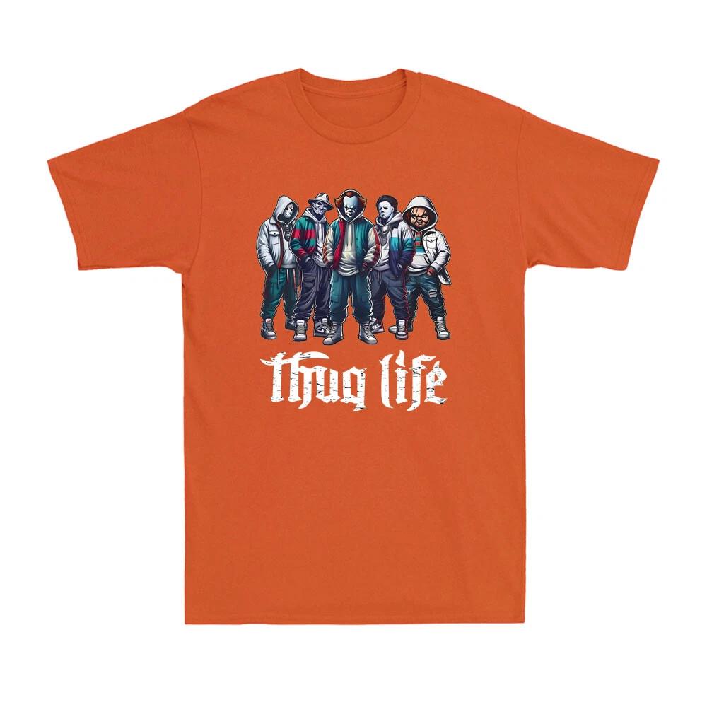 Men s and Women s T-shirts Thug Life Gangster Horror Halloween Horror Killer Scary Character M
