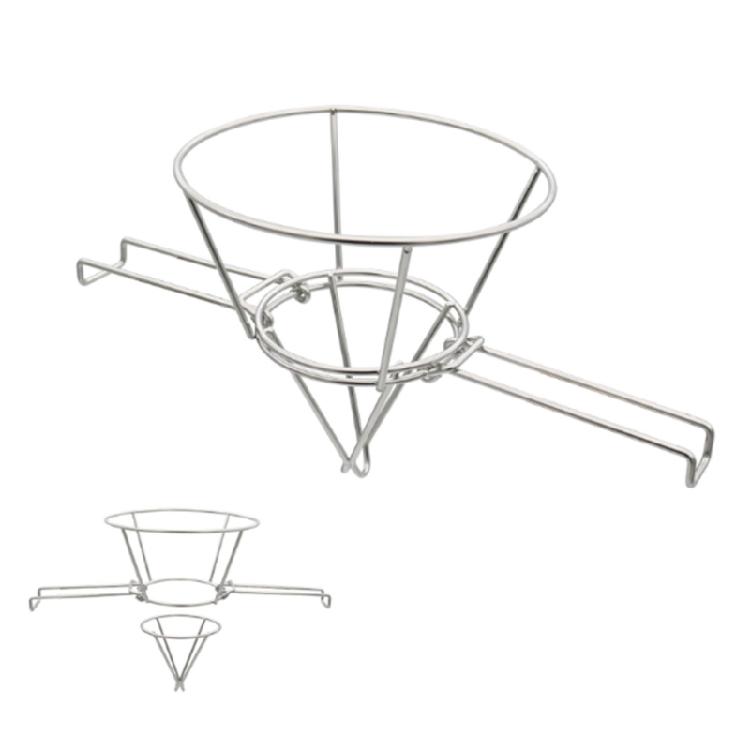 Practical Corrosion Resistant Deep Fryers Oil Strainer Commercial 304 Stainless Steel Cone Filter Rapid Debris Separation