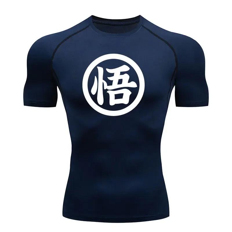 Long Sleeve Z Goku Anime Men Running T Shirt Quick Dry Shirt Yoga Training Compression T-Shirts Gym Jogging Sweatshirt Rashguard