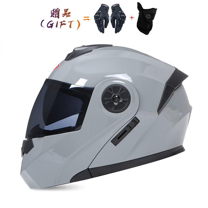 Capacete de Bicicleta Elétrica BLD Capacete de Motocicleta Lente Dupla Completa Exposta Universal para Ciclismo Todas as Estações