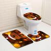 Christmas Bathroom Floor Mat Toilet Three-Piece Set