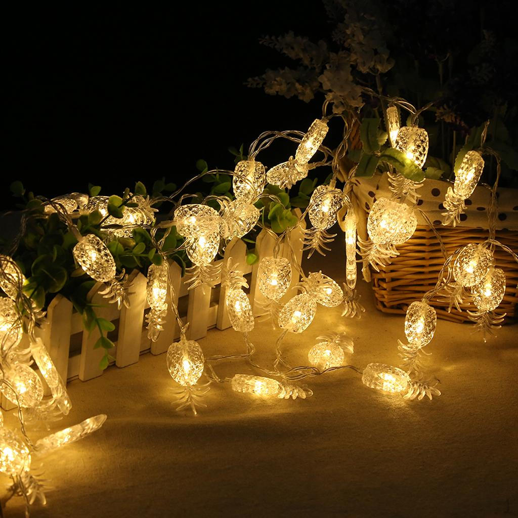 2.2M/5.4ft Battery Powered 20LED Pineapple Shape Fairy String Lights For Home Wedding Party