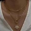 Élégant Collier Pendentif Tournesol Pour Femmes En Alliage de Zinc et Style Tendance