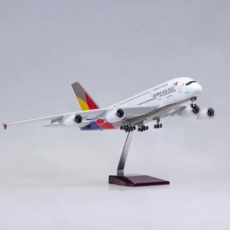 Nový 46CM Měřítko 1/160 A380 Korejské Letadlo ASIANA Airline Model S LED Světlem a Podvozkem Kovový Plastová Pryskyřice Letadlo Hračka