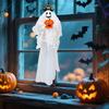 Halloween Hanging Ghost Decoration Spooky Flying Pirate Ghost Holding Pumpkin/Bat/Spider for Indoor And Outdoor Tree Decor