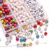 220Pcs Acrylic Beads Letter Round Loose Beads For DIY Necklace Bracelet Earrings Jewelry Making Craft Accessories