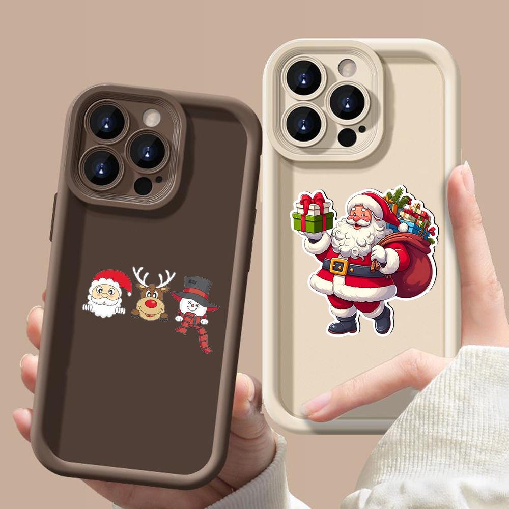 Ae120 Merry Christmas Santa Design Phone Cases for Xiaomi 14T 12 11 Lite 5G NE Redmi 13 14C 9C 9A A3 Note 12 Pro 11s Angel Eye Ladder Protective Cover