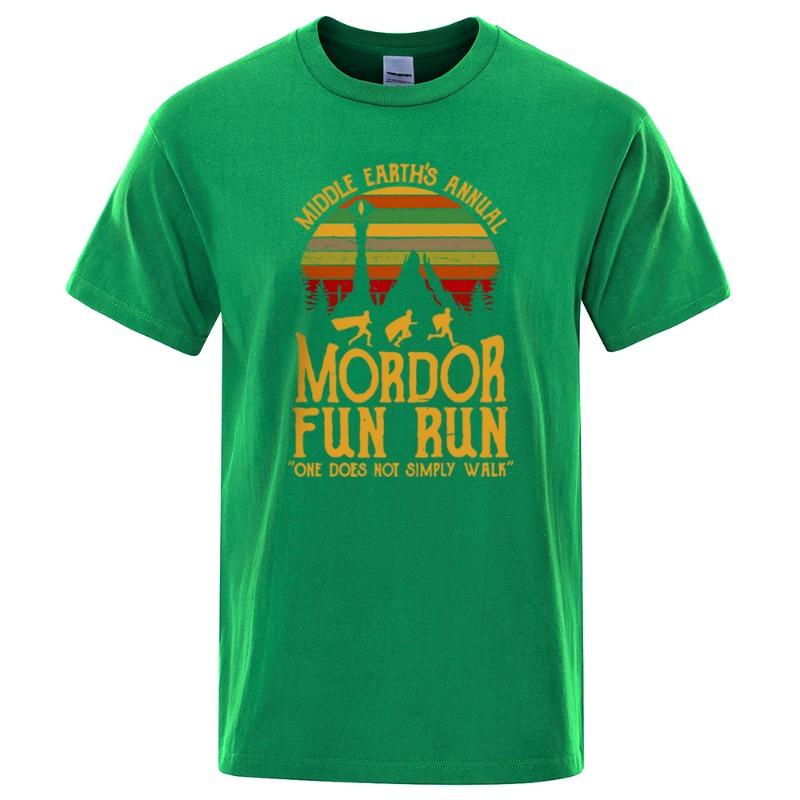 Mordor Fun Run Print T Shirt Men Women Tshirts Summer
