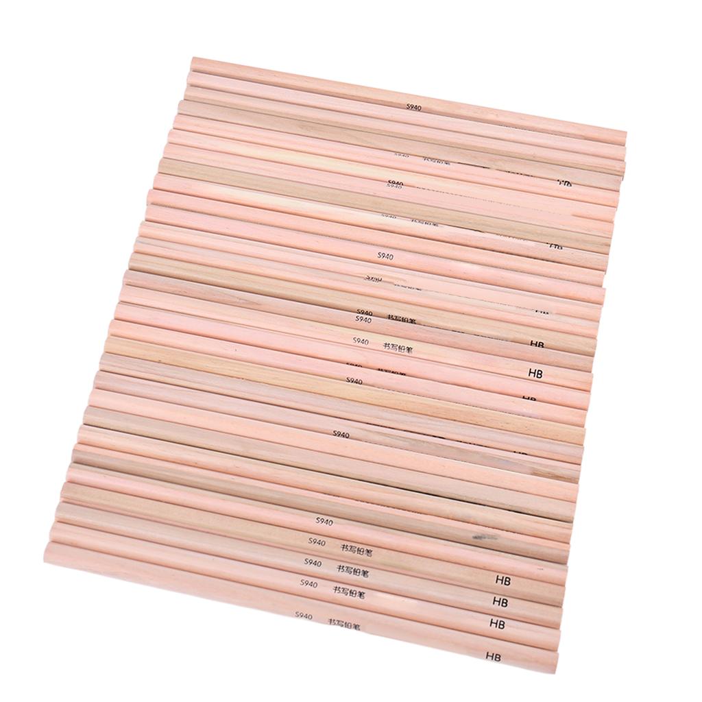 30 szt. Ołówków HB Sześciokątne Gładko Piszące Zapobiegają Łamaniu Drewniane Ołówki do Szkicowania Rysowania