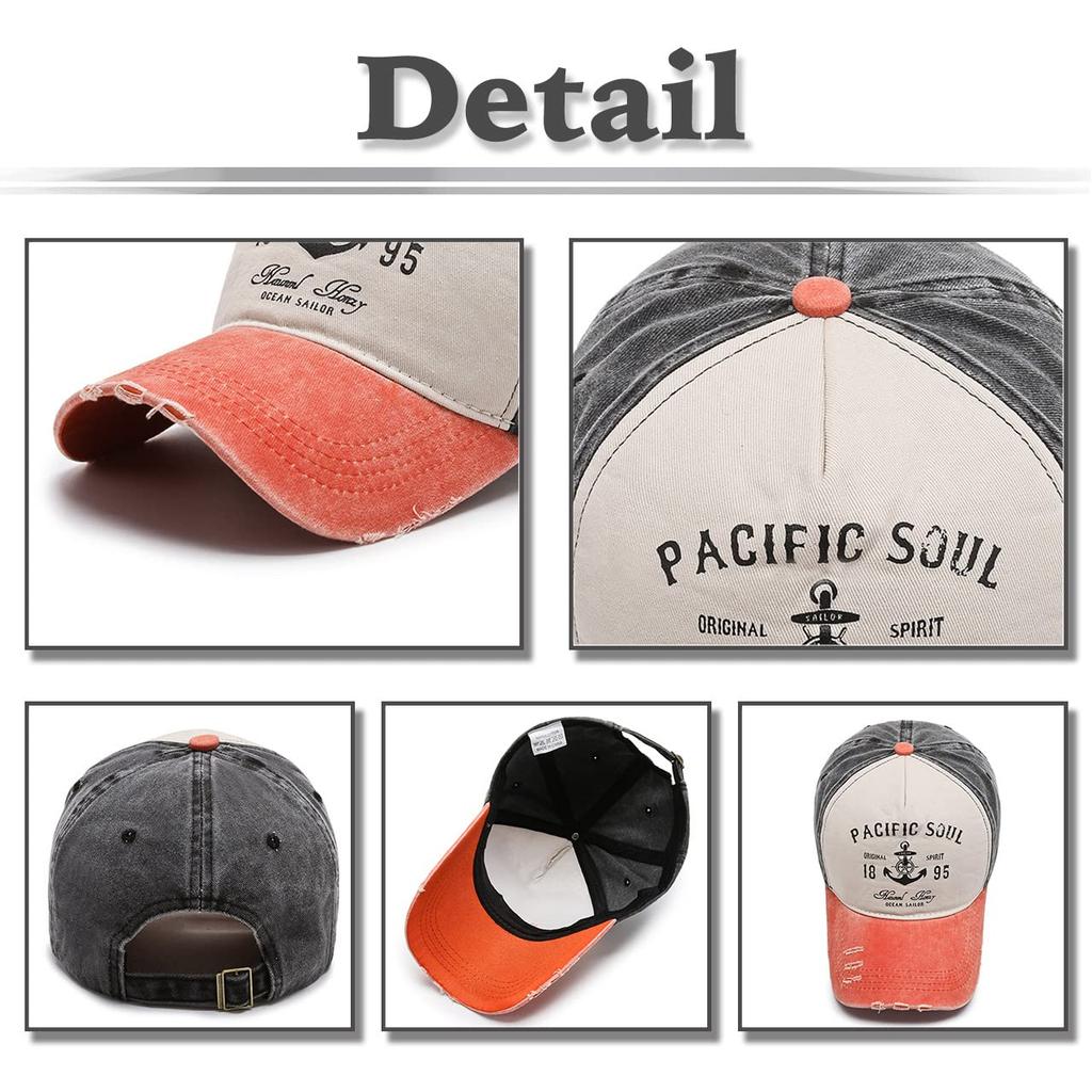 English American CA529 [White Fang] Hat, Letters, Logo, Cap, Casual, Vintage, Distressed, Design, Sports, Men's, Women's, (Black)