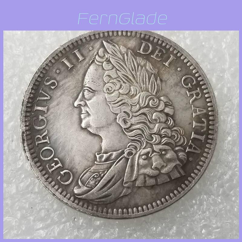Antique Brass Coin Replica With Silver Plating For Vintage Collectors And Home Decor