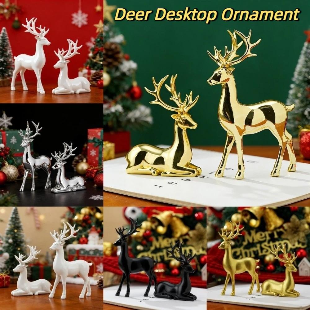 Modern Reindeer Sculpture Sitting/Standing Position Christmas Deer Statue TV Cabinet