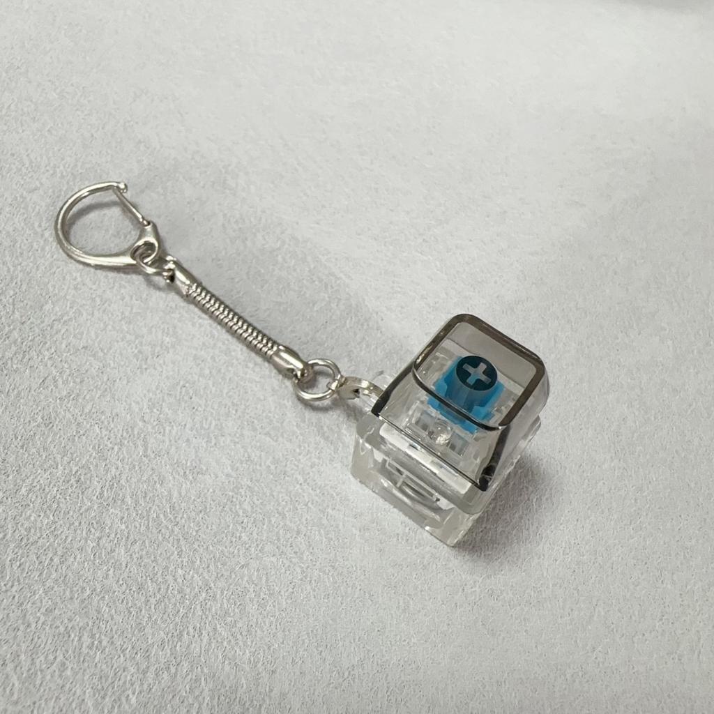 Mechanical Keyboard Keycap Stress Relief Keychain Led Bag Charm Lightweight Click Fidget Key Ring For Office Stress