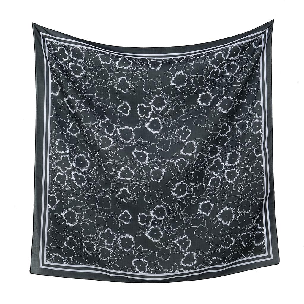 Nuovo foulard quadrato 110 con stampa floreale per donna, hijab musulamani, scialle, fazzoletto, foulard, fascia per capelli, bandana, fasce per capelli