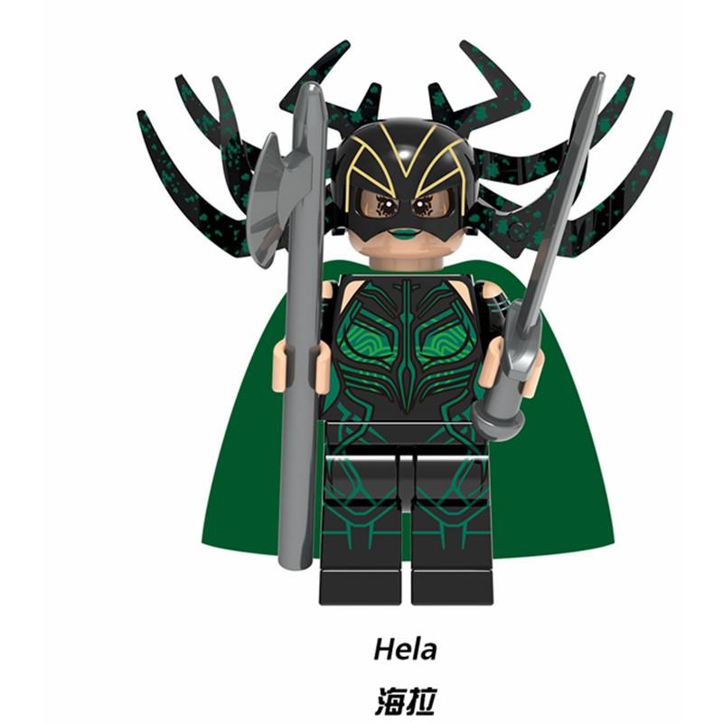 Thor Loki Hela Odin Iron Man Marvel Super Heroes Building Blocks Education Toys Gifts