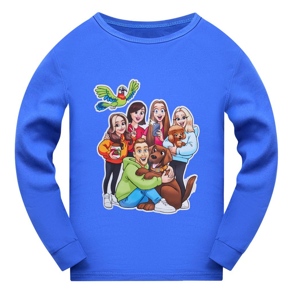 5641 Fashion Kids Girls Double Bubble Printed Long Sleeves Round Neck T-Shirt Top