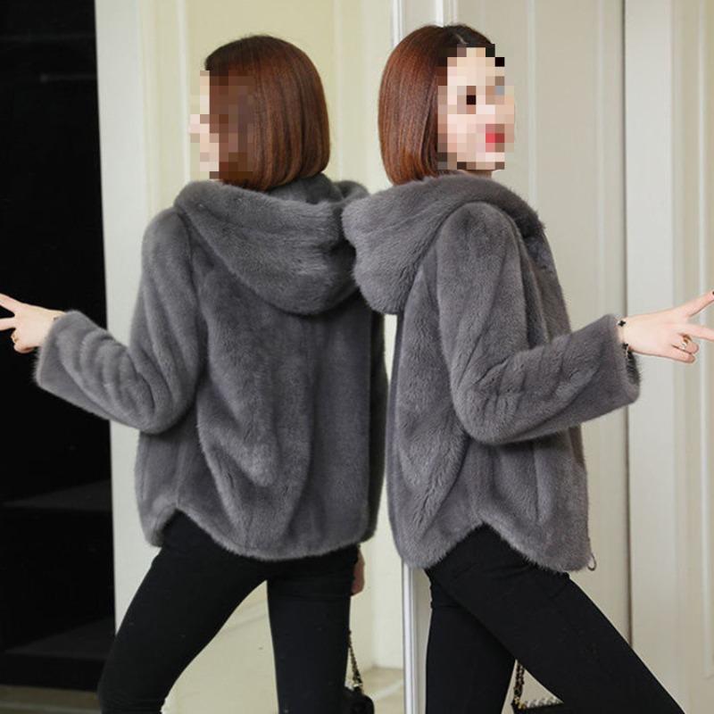 Fleece Thickened Double-sided Coral Fleece Autumn and Winter Loose Hooded Thermal Sweater Women's Cardigan Lamb Plush Jacket