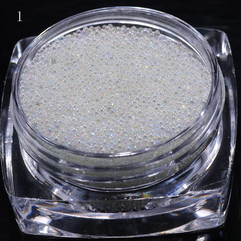 

Прозрачный AB икра мини мерцающий жемчуг арт-деко для ногтей с кристаллами арт-деко No.1