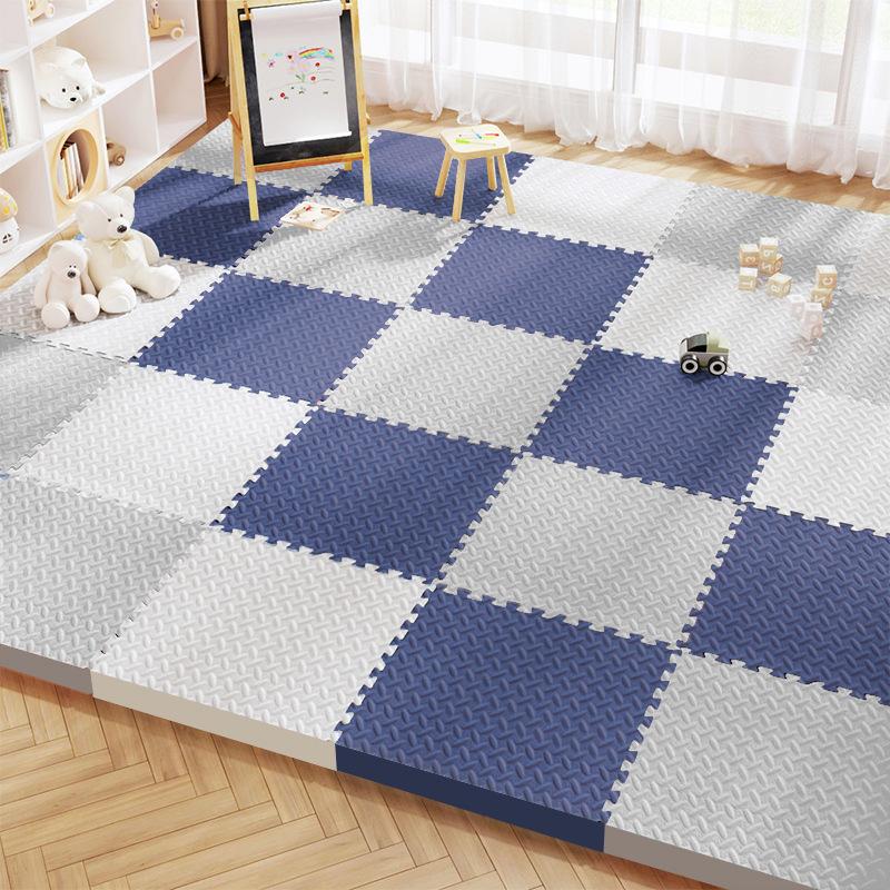 6Pcs 2.5cm Thickening Baby Interactive Game Carpet Anti-slip and Shockproof Living Room and Bedroom Mat Children's Room Carpet
