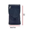 Bolsa de Cintura Masculina para Celular de 6,3" com Tampa Flip - Bolsa de Cinto Casual para Meia-Idade e Idosos