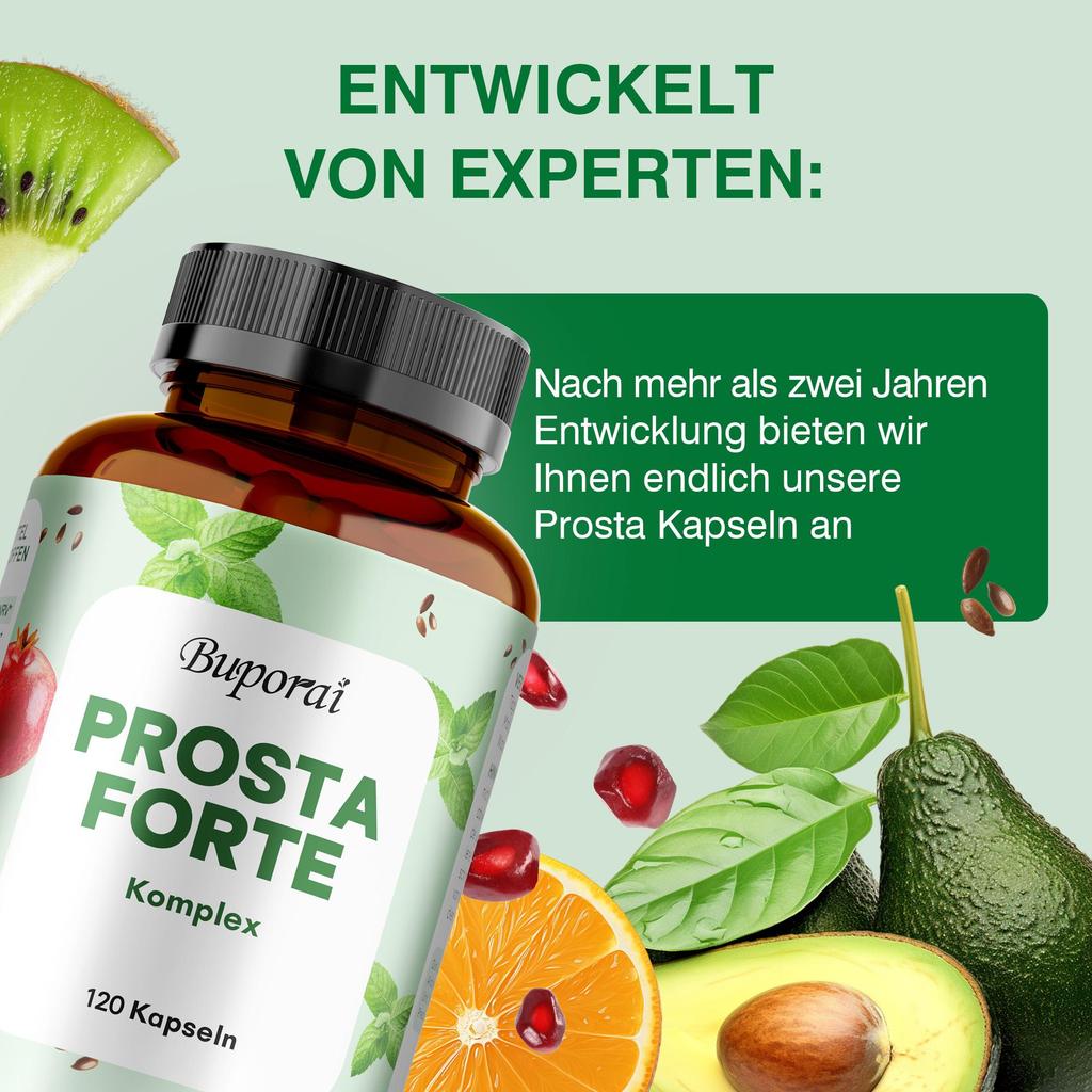 Capsules Hoge Dosis (120 capsules) Inclusief Pompoenpit, Brandnetel, Granaatappel, Zaagpalm Extract, Selenium en Veel Meer - Veganistisch