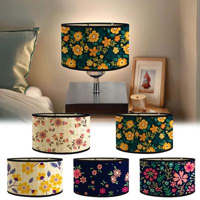 1PC Eco-Friendly Home Decor Table Lamp Shade Handmade Floral Print Lampshade Decorative 30x30x20cm