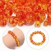 5-30pcs Imitation Amber Beads Round Loose Spaced Acrylic Beads For DIY Crafts Charms Bracelet Necklace Accessory 8/10/12/16/20mm