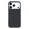 For iPhone 17 Pro Max Magnetic Case 1500D Coarse Texture Aramid Fiber Phone Cover with Metal Lens Frame