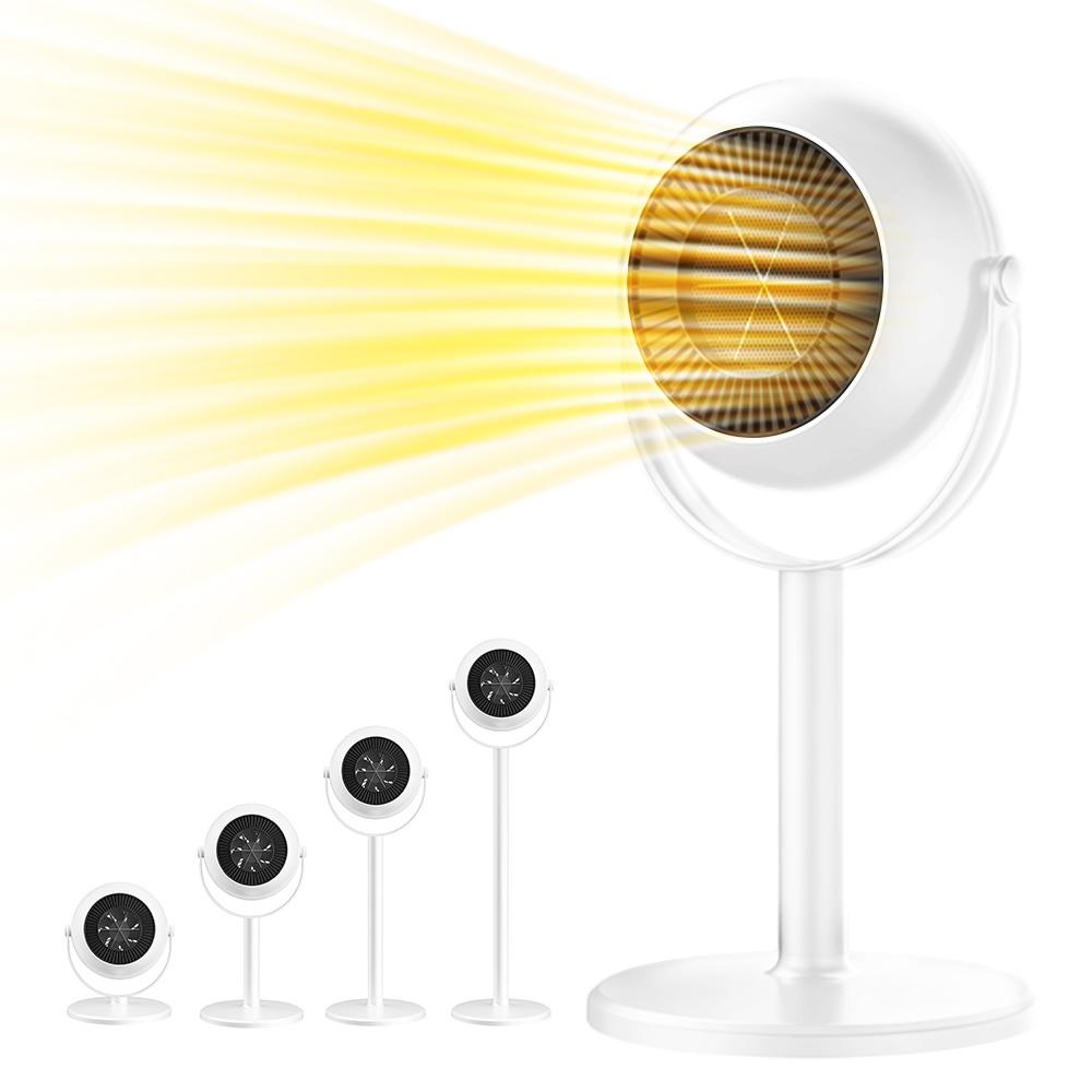 

Adjustable Height Space Heater Floor Standing Fan Heater for Home/Bedroom/Office Electric Heater, EU Plug