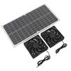 80W Double Solar Exhaust Fan with Monocrystalline Silicon Panel IPX7 Rain Proof High Speed Low Noise 6.7in Solar