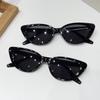Retro Cat Eye Sunglasses Black UV Protection Sunglasses Fashion Y2K Eyewear Women Driving Party Streetwear Photo Props Shades