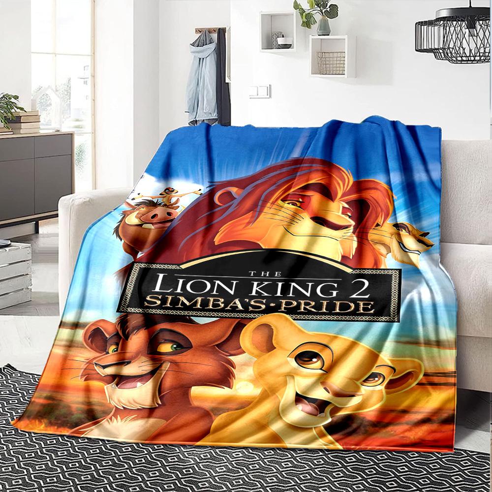 1pc Lion King 2 Simba's Pride Blanket Lightweight Flannel Throw for Sofa Bed Travel Camping Livingroom Office Couch Chair 1111KK