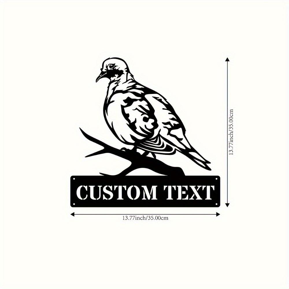 Personalized Bird Metal Wall Art Custom Text Modern Sculpture Indoor Outdoor Holiday Decor TYDZ002987