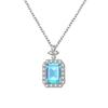 Chic Perfume Bottle Pendant Necklace Colorful Gem Clavicle Chain Women