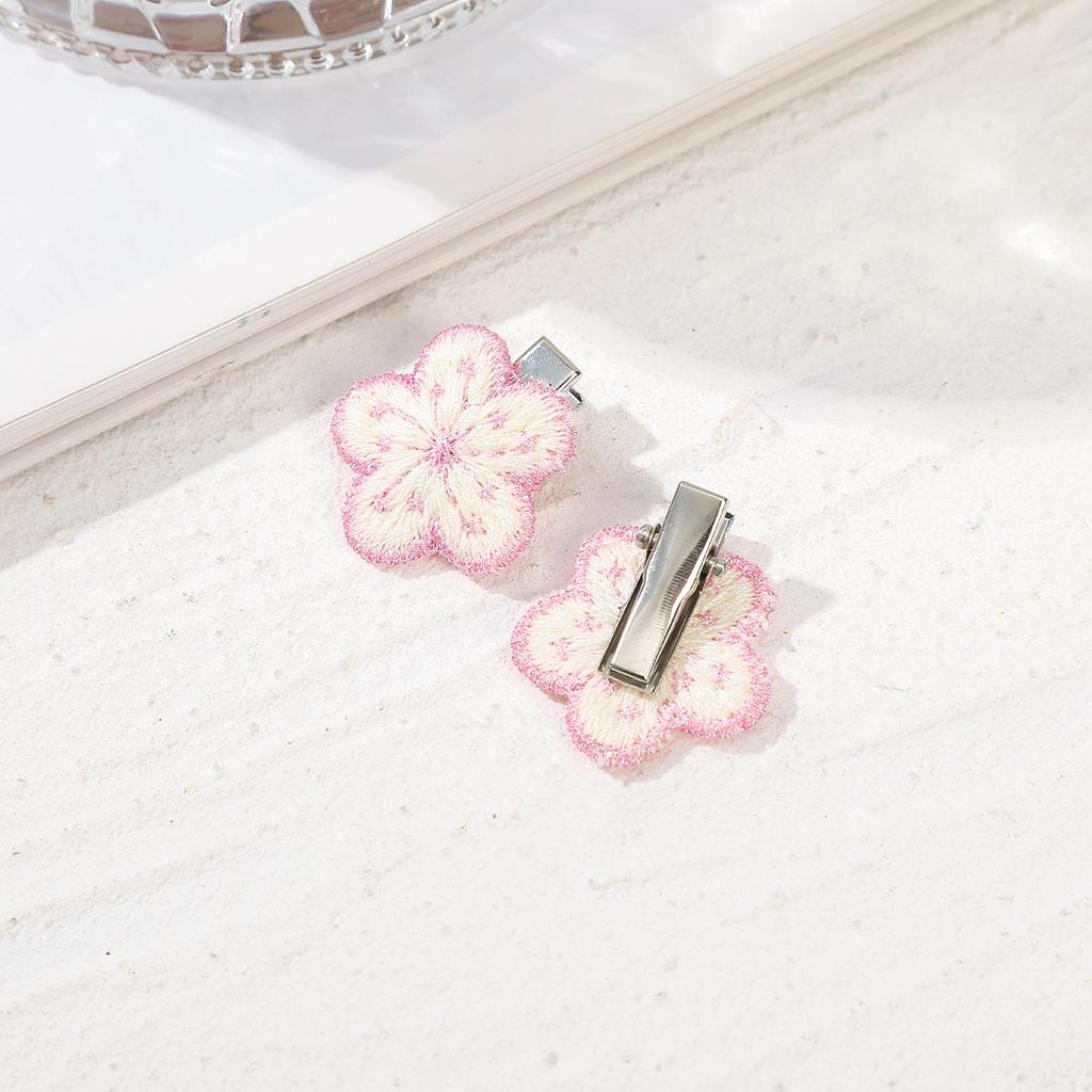 5PCS/set Flower Hairpin Knitting Korean Side Clip Ponytail Hairpin Girls Sweet Headwear Styling Braided Hair Accessories