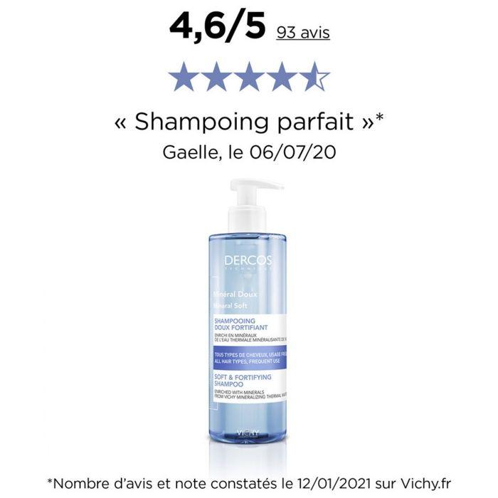 Vichy Dercos Shampooing Minéral Doux Fortifiant 400ml