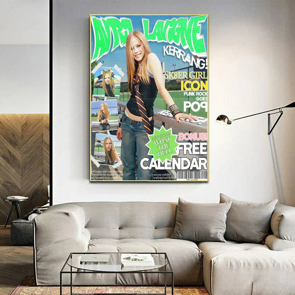 A-Avril Singer R-Ramona Lavigne Film Klebrige Poster Retro Kraftpapier Aufkleber DIY Zimmer Bar Café Ästhetische Kunst Wandmalerei
