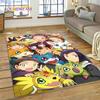 Retro Digimon Adventure Monster Cartoon Rug Carpet for Living Room Bedroom Decor,Floor Mat Non-slip Decoration for Sofa Doormat