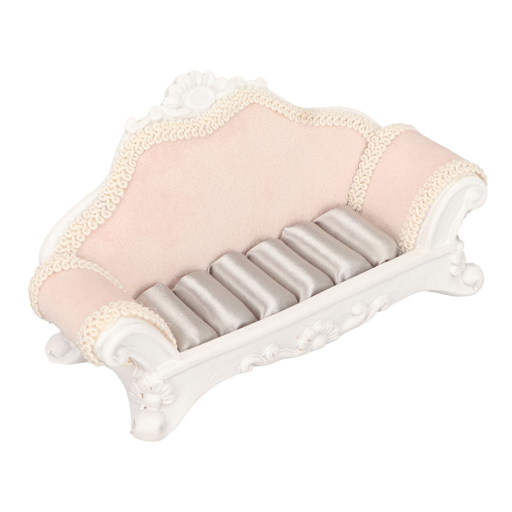 Sofa Jewelry Holders Resin Crafting Novel Ring Holder for Wedding Valentines Mothers Day Pink