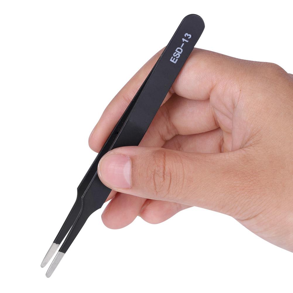 Hot ESD 13 Safe Anti Static Stainless Steel Tweezers Maintenance Repair Set