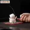 Cute Cat Porcelain Fragrance Insert Holder Tea Set Accessories Cute Aromatherapy Stove Decoration Pet Home Creative Tea Pets