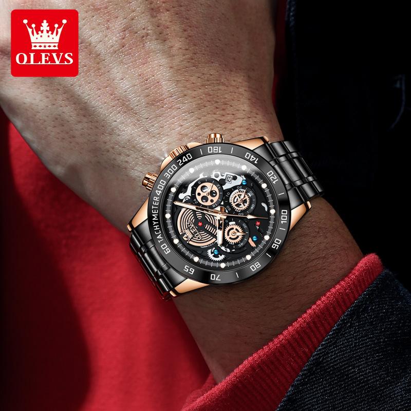 OLEVS Brand Watch Large Dial Waterproof Multi-functional Sports Men's Watch Men