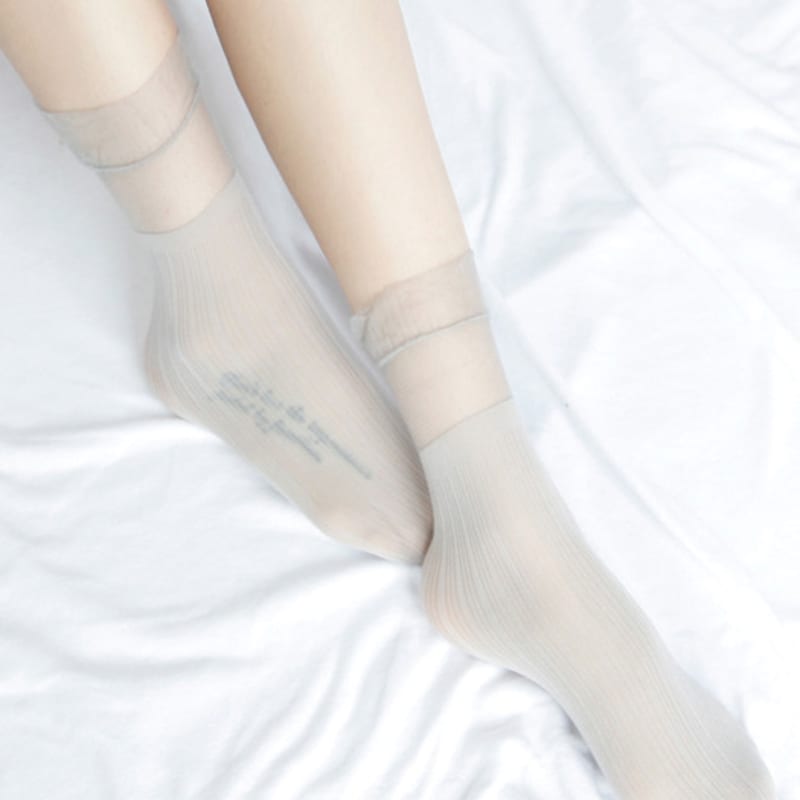RNOT Mocha See through Lace Socks