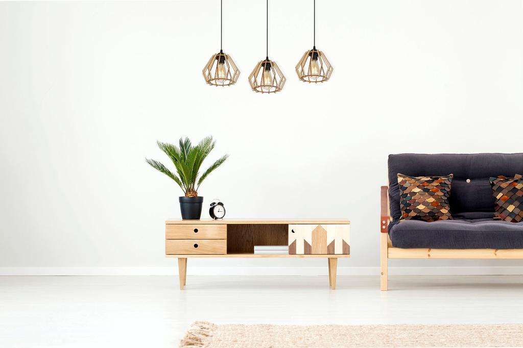 MODERN WOODEN LED CEILING HANGING LAMP