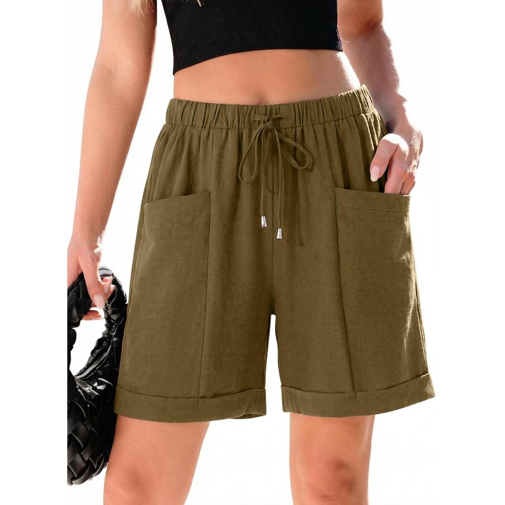 Summer Shorts For Women Casual High Waist Wide Leg Shorts