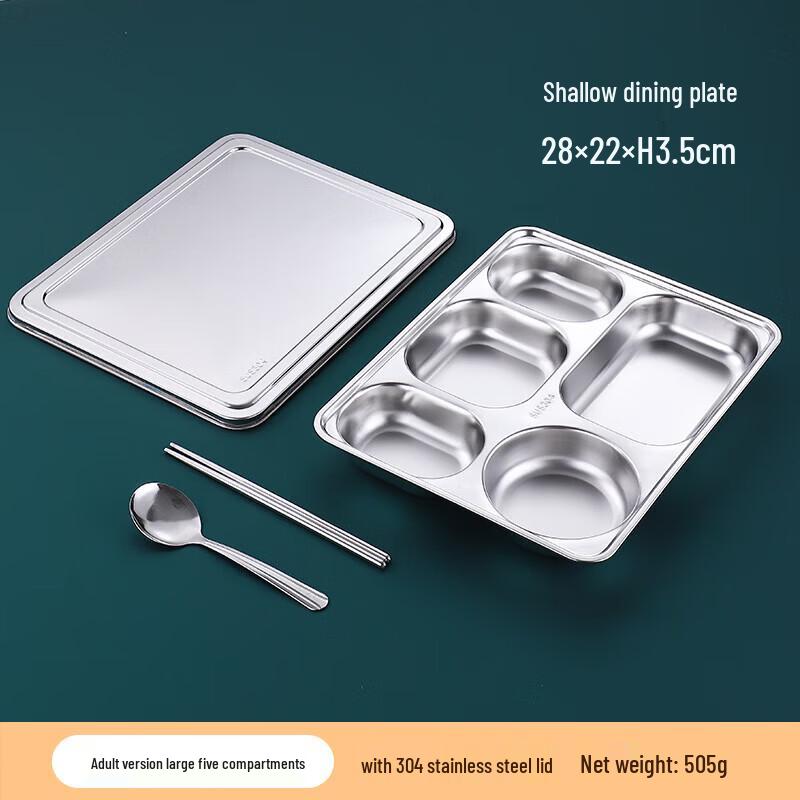 

Stainless Steel Divided Lunch Tray