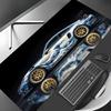 Große Mauspads Wellenbemaltes Auto Mauspads Gaming Matten Rutschfeste Schreibtischmatte Mausteppich Mit Genähtem Rand HD-Druck Büromatte