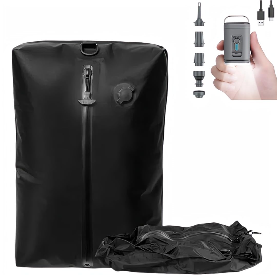 

Compression Travel Bag with Electric Travel Vacuum Compression Highly Perfect for Business and Large Hanging Storage 1 Compression Bag and 1 Pump,