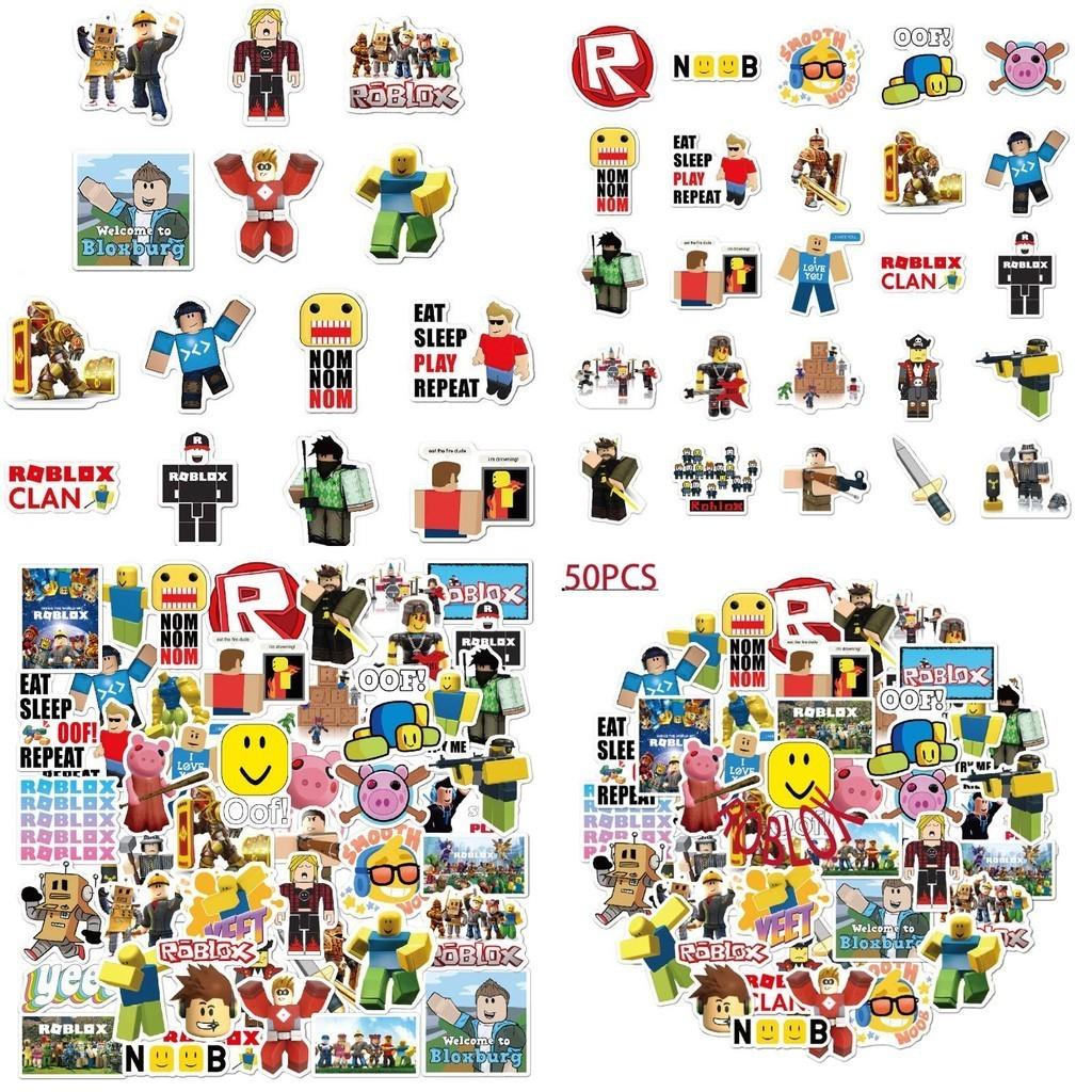 50pcs Colorful Roblox Stickers Waterproof For Diy Laptop Skateboard And Luggage